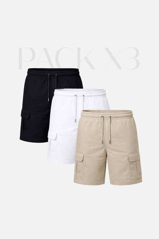 Pack x3 Bermudas Cargo